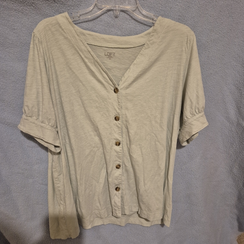 Pastel Cropped Button Top